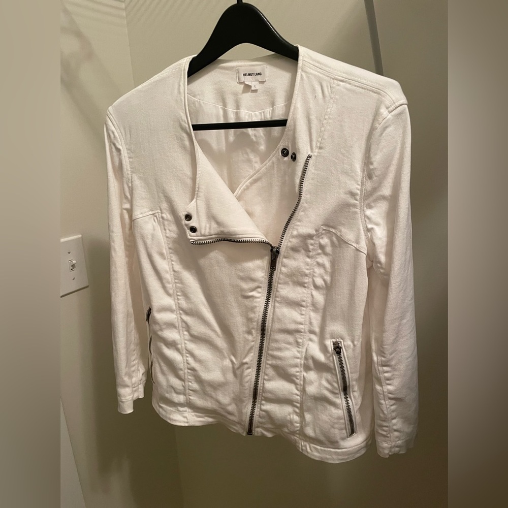 Helmet Lang white jean jacket. Large